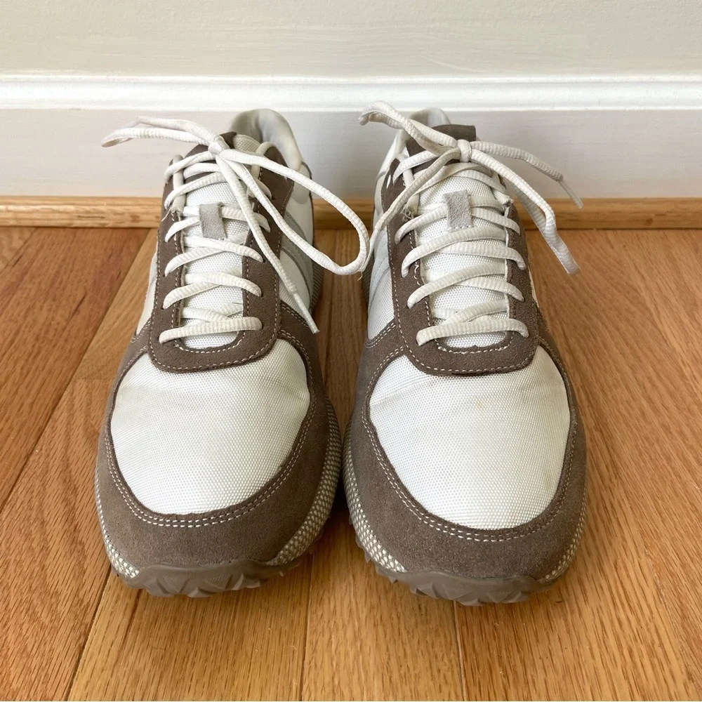 Johnnie-O Range Runner 2.0 Hybrid Golf Shoes Mens 9.5 Brown Beige Suede Athletic